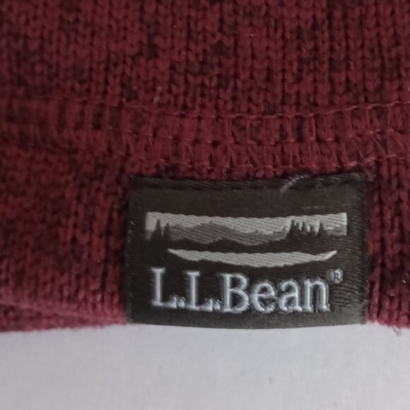 L.L. Bean Fleece Full Zip Hoodie Jacket Maroon Black Item 503354 Women’s XS EUC - Picture 10 of 16